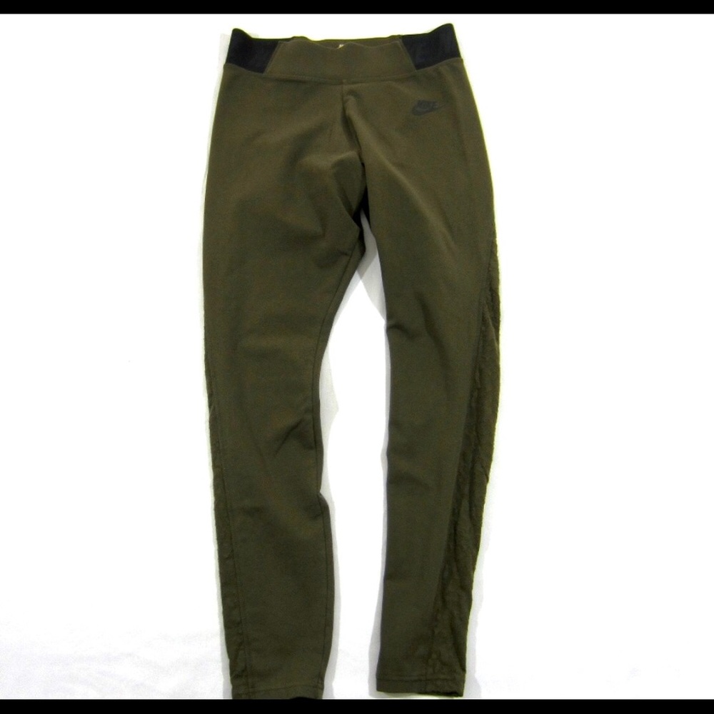 Nike Women's Green Panel Stretch Sweatpants Sz M